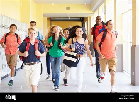 Students Running Out School Hi Res Stock Photography And Images Alamy