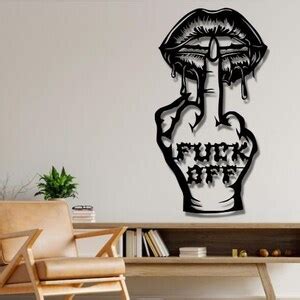 Middle Finger Dxf Svg Png Files Fuck Off Lips Drip Dripping Cut File For Cnc Plasma