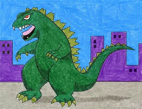 Draw Godzilla Cartoon