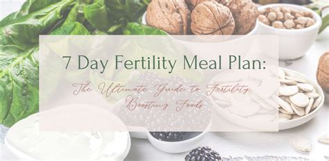 7 Day Fertility Meal Plan The Ultimate Guide To Fertility Boosting Foods