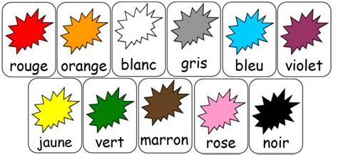 Learn French Colors With Flash Cards