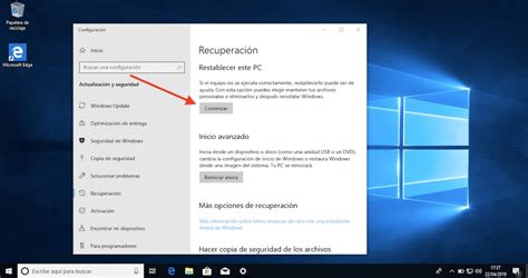 Cómo restablecer un ordenador con Windows 10 paso a paso 2019