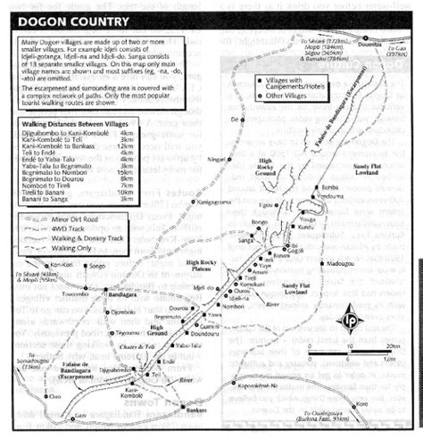 Carte - Map Dogon - Guide Dogon Mali