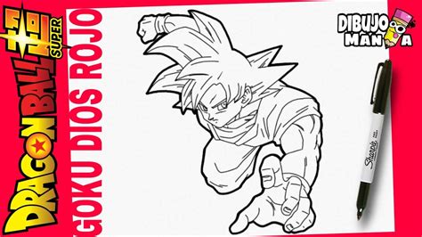 Dibujos De Goku Fase Dios Rojo Para Colorear Para Colorear Images