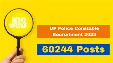 UP Police Constable Recruitment 2023 Notification Released For 60244