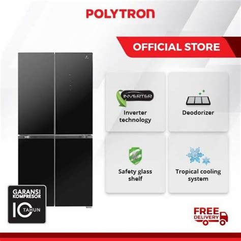 Kulkas Polytron Side By Side Prs X New Belleza Inverter Pintu