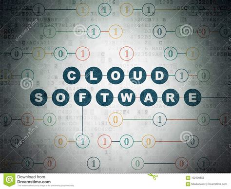 Concepto Computacional De La Nube Software De La Nube En Fondo Del