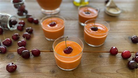 Receta sana Gazpacho de cerezas exprés Dra Paloma Gil