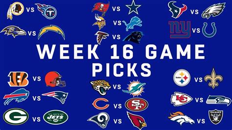 Week 16 Nfl Game Picks Nfl Youtube