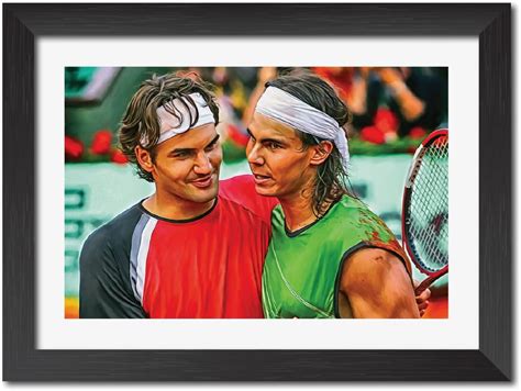 Tenorarts Rafael Nadal And Roger Federer Posters Tennis Legends Laminated