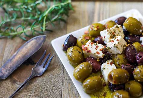 Marinated Olives And Feta Cheese The Domestic Dietitian