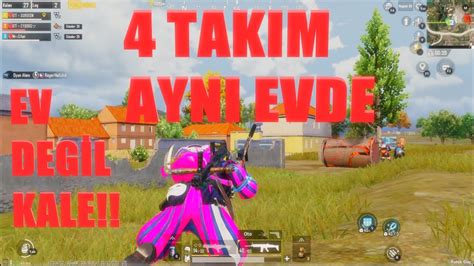 4 TAKIM AYNI EVE OYNADI ORTALIK FENA KARIŞTI Pubg MOBILE YouTube