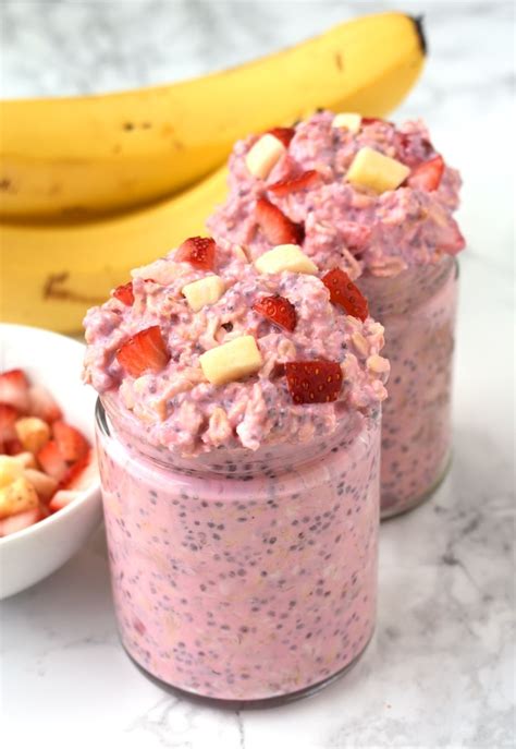 Strawberry Banana Overnight Oats Take Just A Few Minutes To Make And