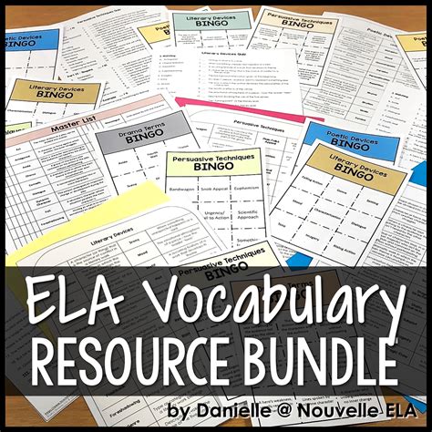 Comprehensive Ela Vocabulary Bundle Nouvelle Ela Teaching Resources