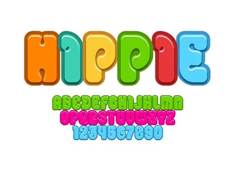 24322771 Hippy Font Vector Images Depositphotos