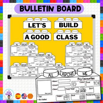 All about me building brick activity Todo sobre mí bilingual