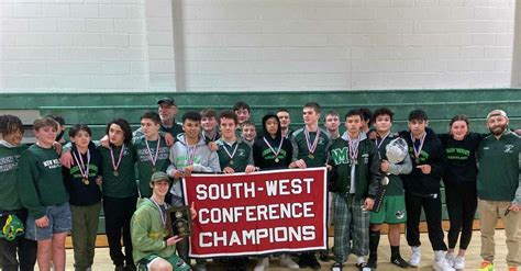 New Milford Defends Swc Wrestling Title Captures 13th Championship In