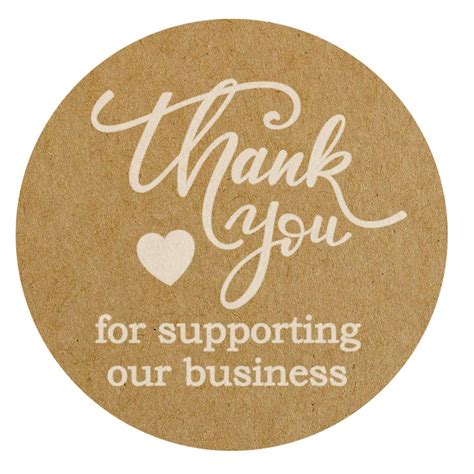 Buy 500 Thank You For Supporting Our Business Stickers 1 5 Inch