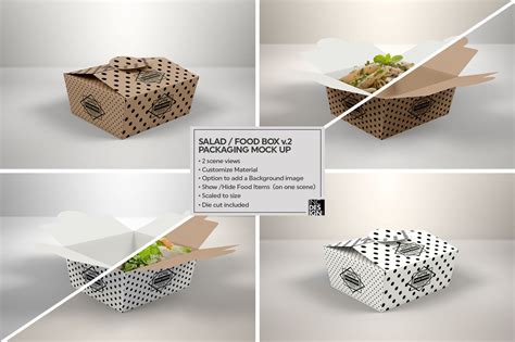 Vol Paper Food Box Packaging Mockup Collection By Inc Design Studio