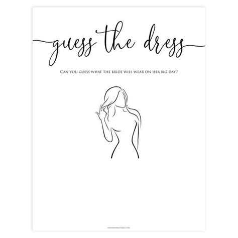 Guess The Dress Printable