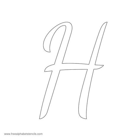 Cursive Alphabet Stencil H Letras Cursiva Y Letras