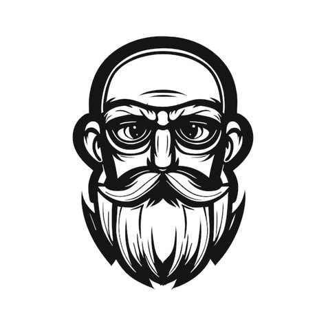 Premium Vector | Respected elder face logo profound branding element