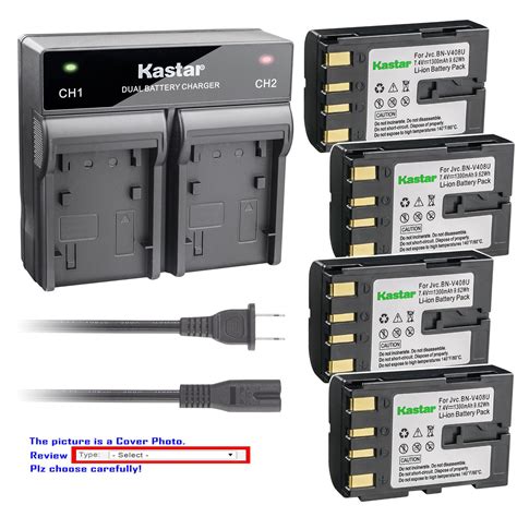 Kastar Battery Rapid Charger For JVC BN V408 JVC GR D92 GR D93 GR