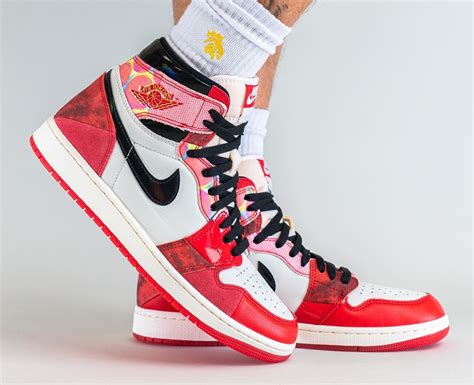 On Feet Look At The Spider Man Across The Spider Verse Air Jordan 1