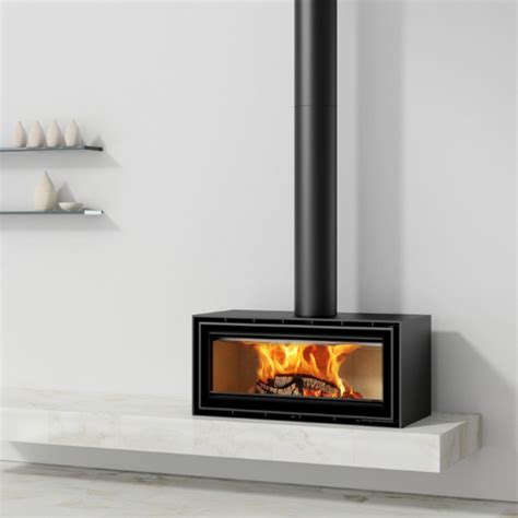 Linea 100 B Freestanding Wood Fireplace Range Living Fire