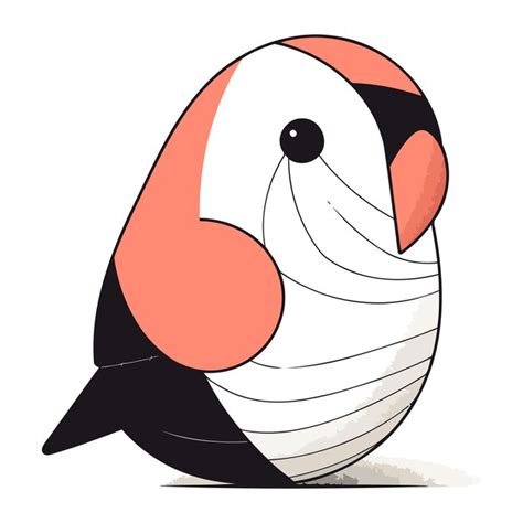 Un Mignon Petit Pingouin Isol Sur Un Fond Blanc Illustration