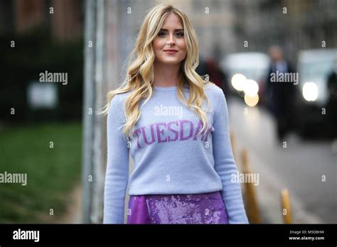 Blogger Valentina Ferragni Attending The Alberta Ferretti Show During