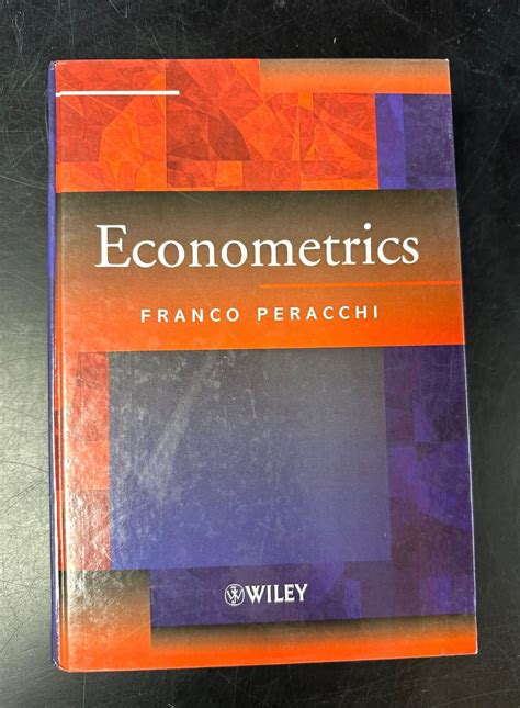 Econometrics By Franco Peracchi Wiley 2001 Textbook 9780471987642 Ebay