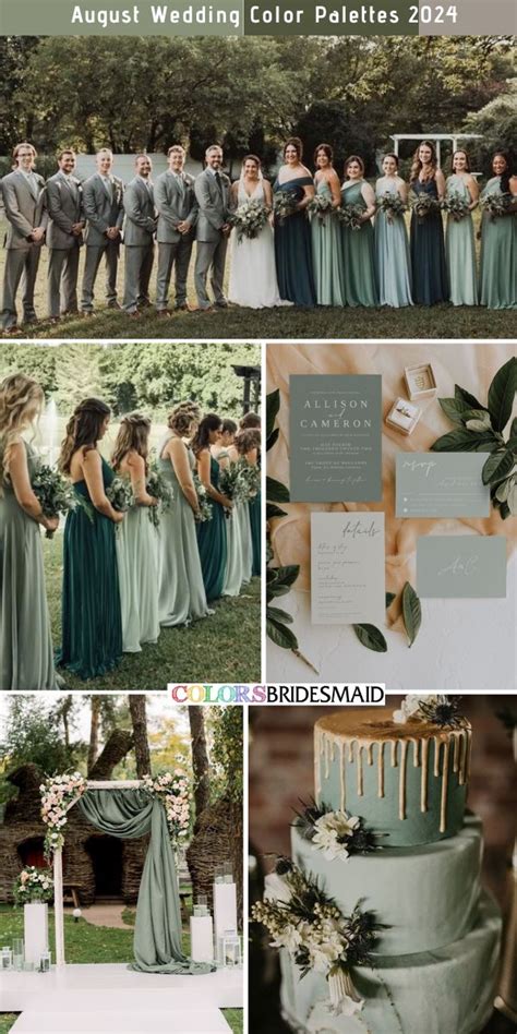 8 Cozy August Wedding Color Palettes For 2024 August Wedding Colors