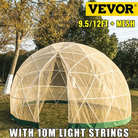 VEVOR Garden Dome Bubble Tent X X PVC Screen Garden Igloo Geodesic Dome