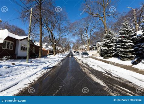 Streets in Toronto in the Winter Editorial Image - Image of seasonal ...