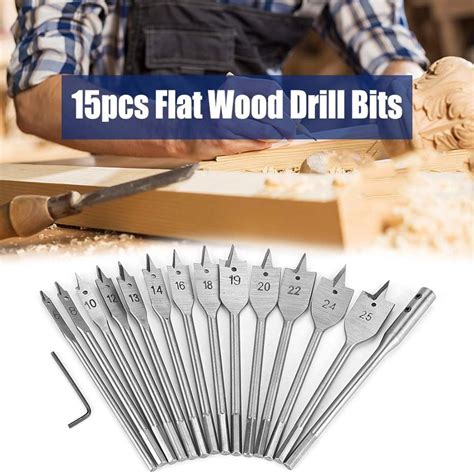 Set Adjustable Wood Drilling Bit Sliver Flat Drill Bits Home Ebay