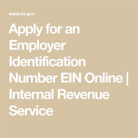 Apply For An Employer Identification Number EIN Online Internal