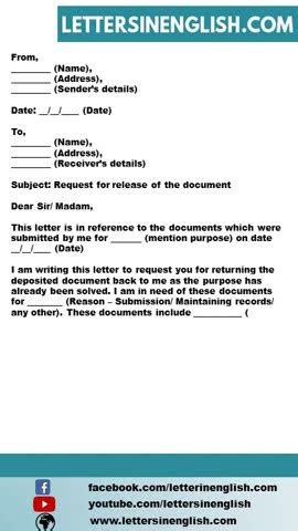 Request Letter For Return Of Original Documents Youtube