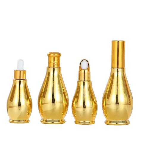 Wholesale Electroplated Gold Nice Bowling Design Glass Essential Oil