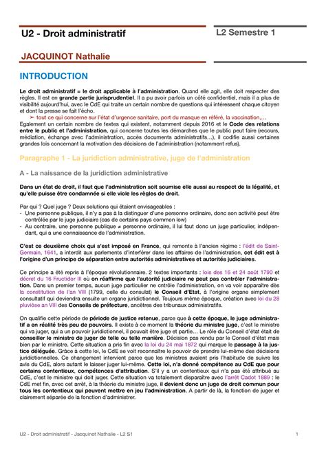 Cours Magistraux Droit Administratif Introduction Le Droit