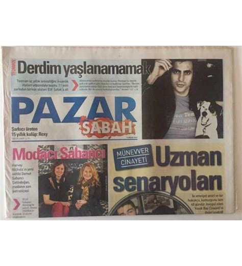 Sabah Gazetesi Pazar Eki 12 Nisan 2009 Teoman 3 Yıllık Sessizliğini