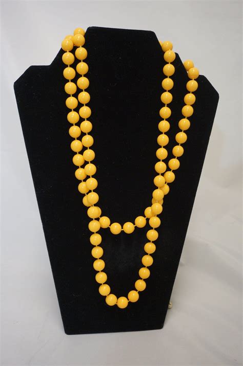 Yellow Necklace Single Yellow Bead Necklace Wedding Necklace Bridesmaid Necklace Statement