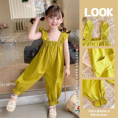 Aqila Jumpsuit Hanako Anak Korean Style Jumpsuit Anak Bahan Crepe