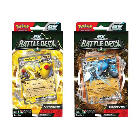 Pokémon Tcg Ampharos Ex And Lucario Ex Battle Deck The Pub Game Store