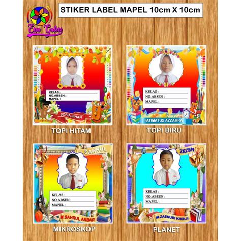 Jual Cetak Stiker Label Buku Tulis Stiker Label Buku Mapel Nama Kelas