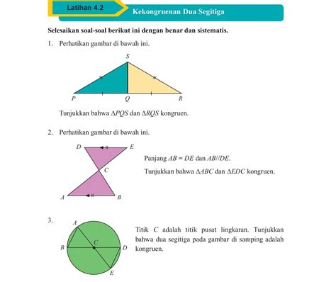 Lengkap Kunci Jawaban Matematika Kelas Halaman Kekongruenan Dua