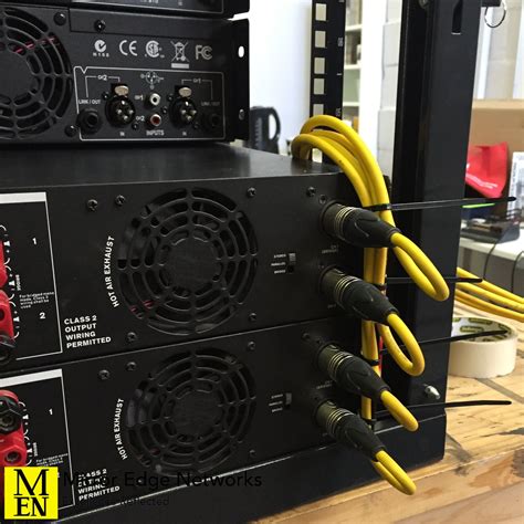 Restaurant Audio System Amplifier Rack Audio Signal Cabling Custom