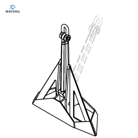 5000kg Flipper Delta Hhp Anchor For Marine And Aquaculture Mooring