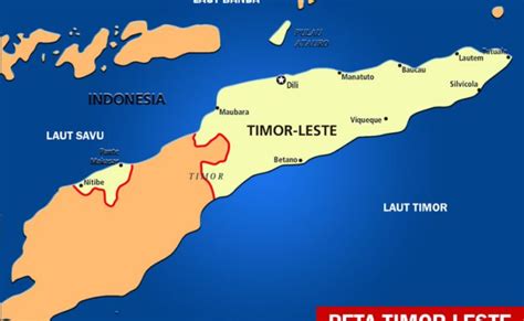 Peta Timor Leste Lengkap Dengan Nama Kota Dan Batas Wilayah Tarunas ...