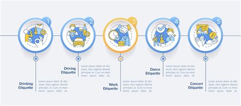 Arten von Infografik Vorlagen für Etikette Kreise Premium Vektor